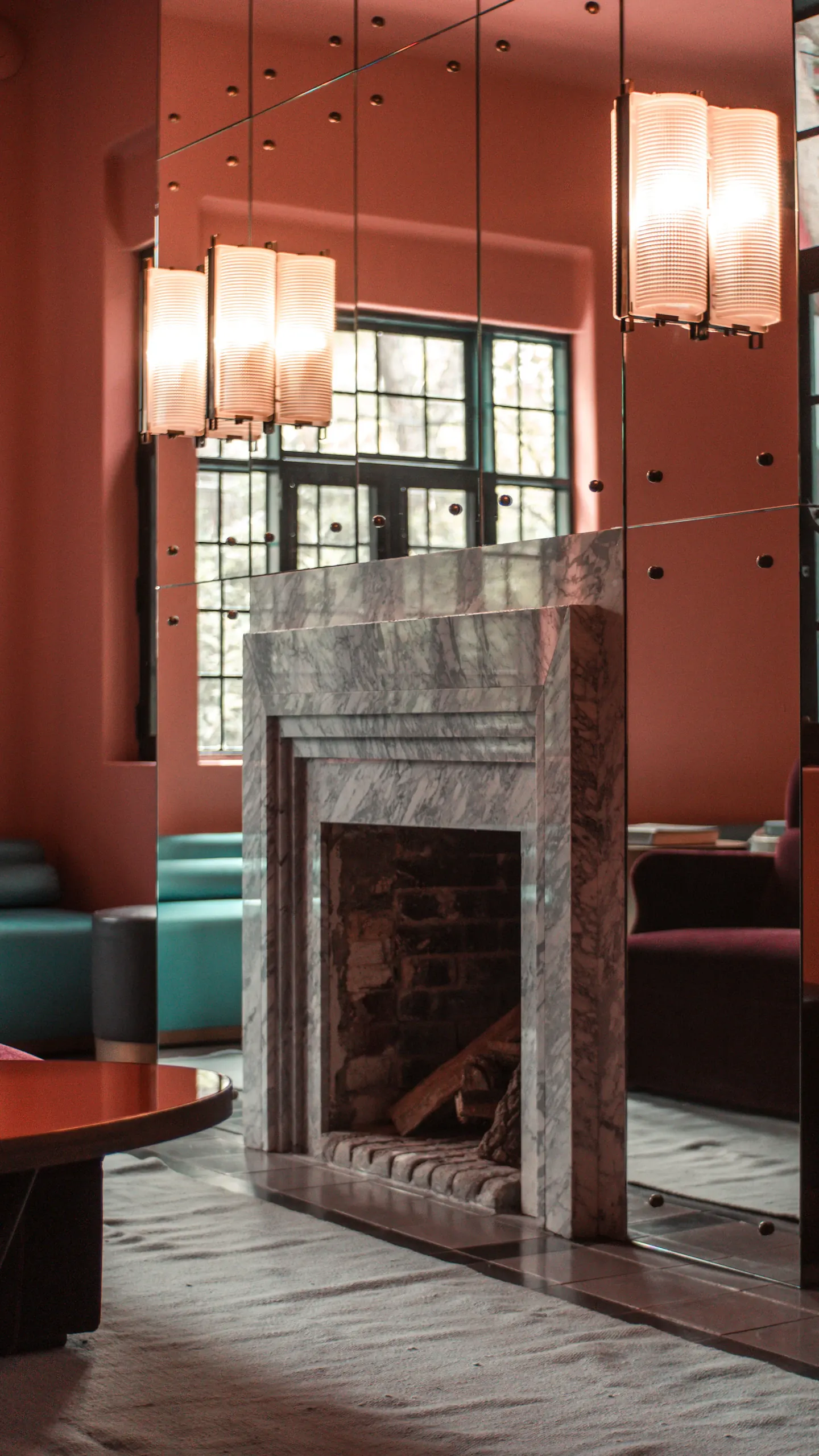 Warm terracotta interior detail