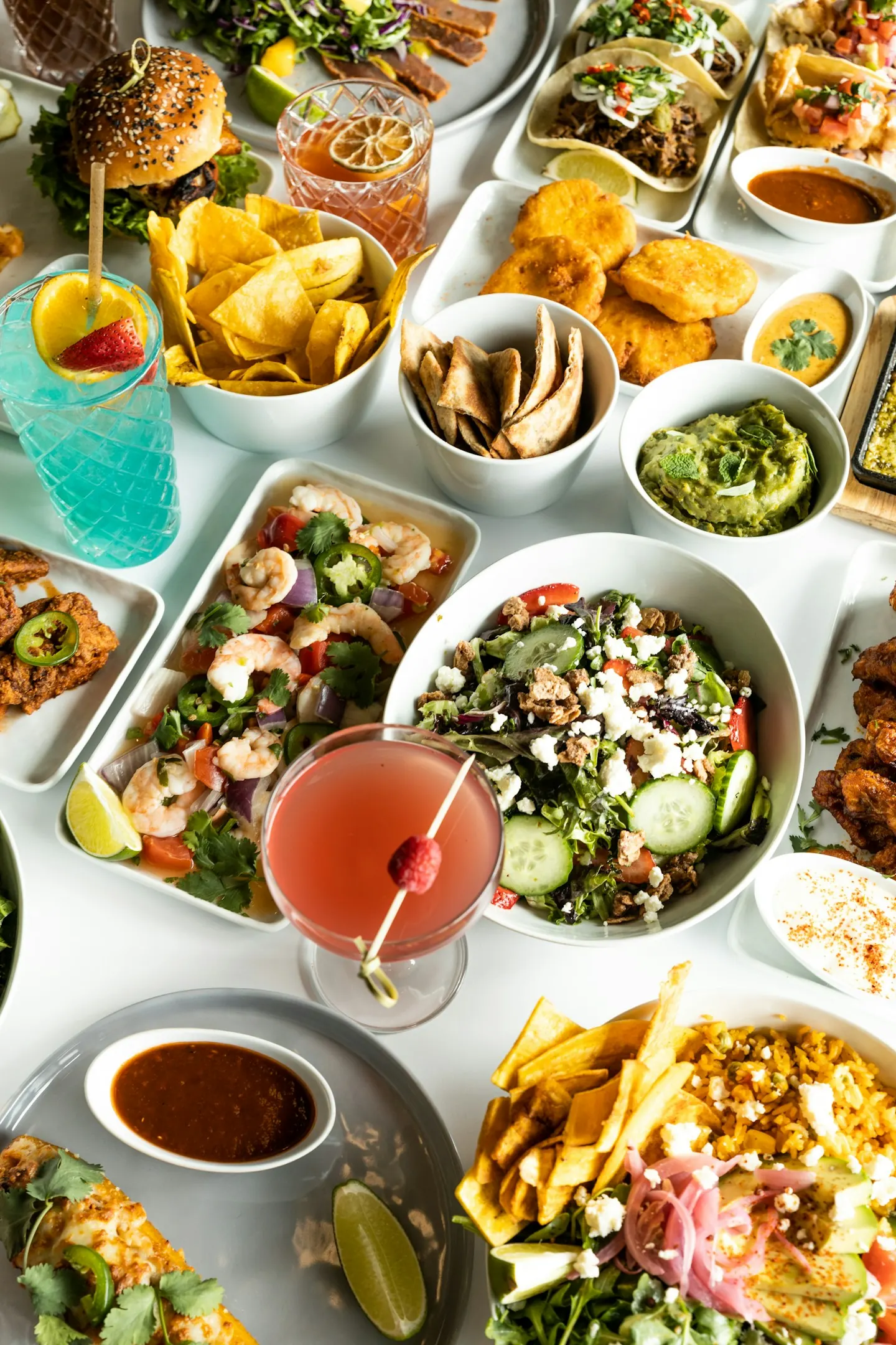 Table filled with food ready to share